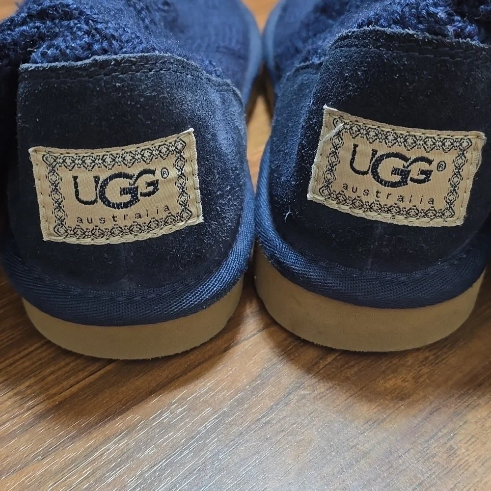UGG MARQUIS 5915 Sweater Knit Slouch Shearling Tall Boots Kids
